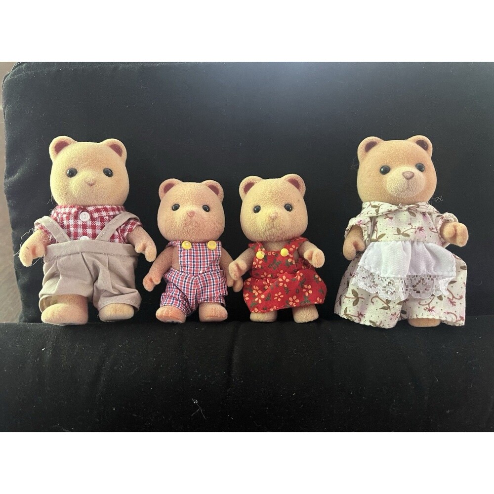 Calico Critters Porridge Bear Family Of 4  Sylvanian Families